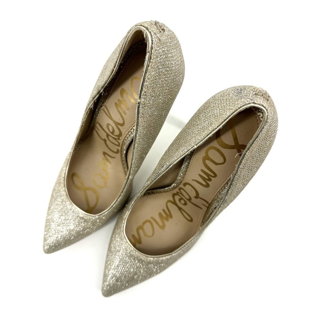 Sam‎ Edelman Danna High Heel Point Toe Pumps Jute Glam Metallic Sparkle 7 - Picture 6 of 8